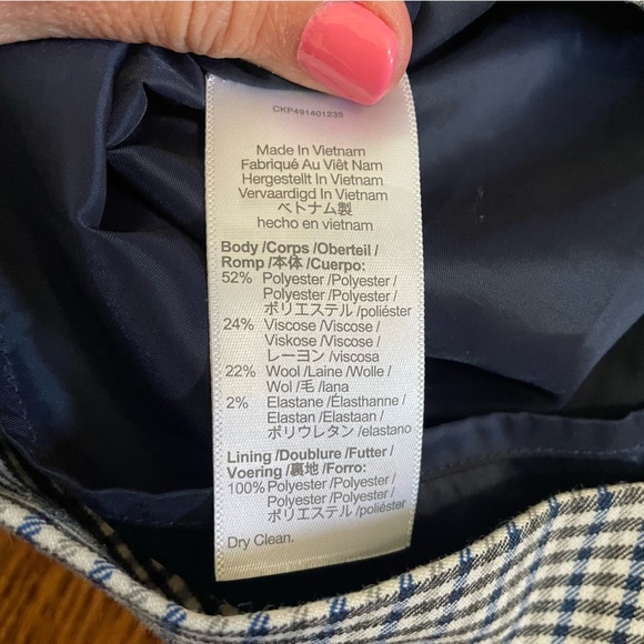 Madewell Women's Skirt Checkered Lined Size 6 - Picture 6 of 9